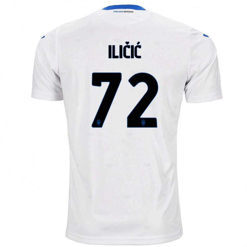 Danxen Homme Maillot Josip Ilicic #72 Blanc Tenues Extérieur 2024/25 T-Shirt