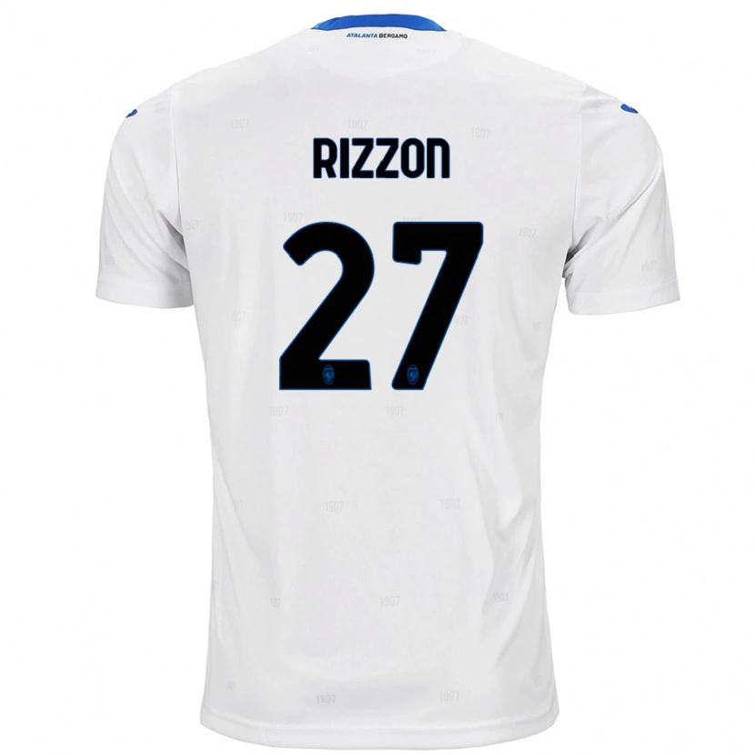 Danxen Homme Maillot Giulia Rizzon #27 Blanc Tenues Extérieur 2024/25 T-Shirt