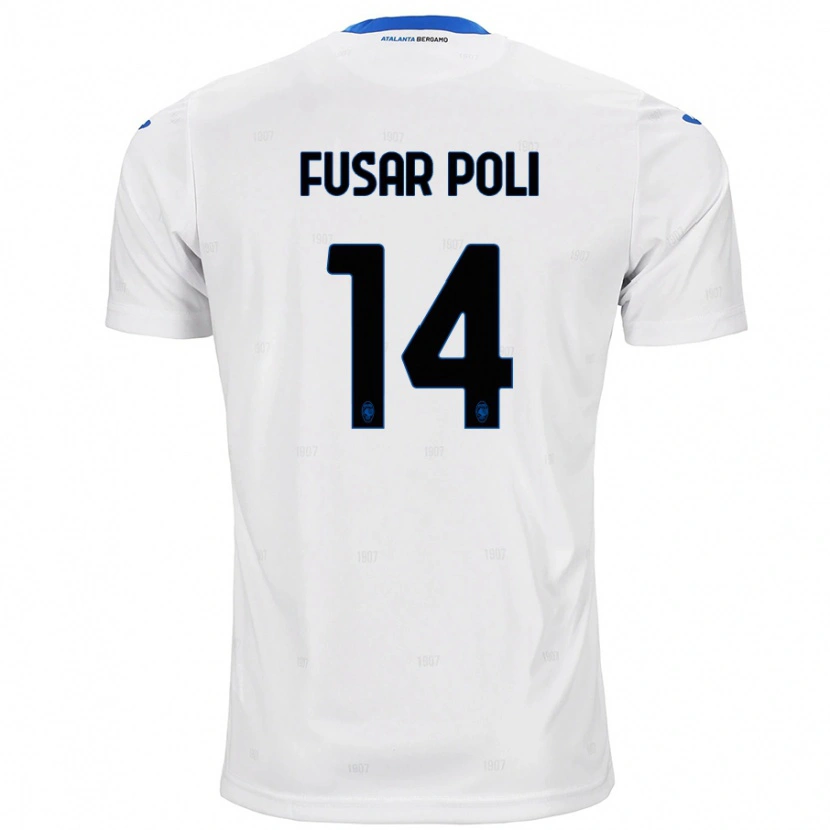 Danxen Homme Maillot Giulia Fusar Poli #14 Blanc Tenues Extérieur 2024/25 T-Shirt