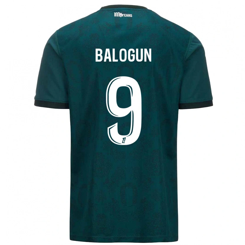 Danxen Homme Maillot Folarin Balogun #9 Vert Foncé Tenues Extérieur 2024/25 T-Shirt