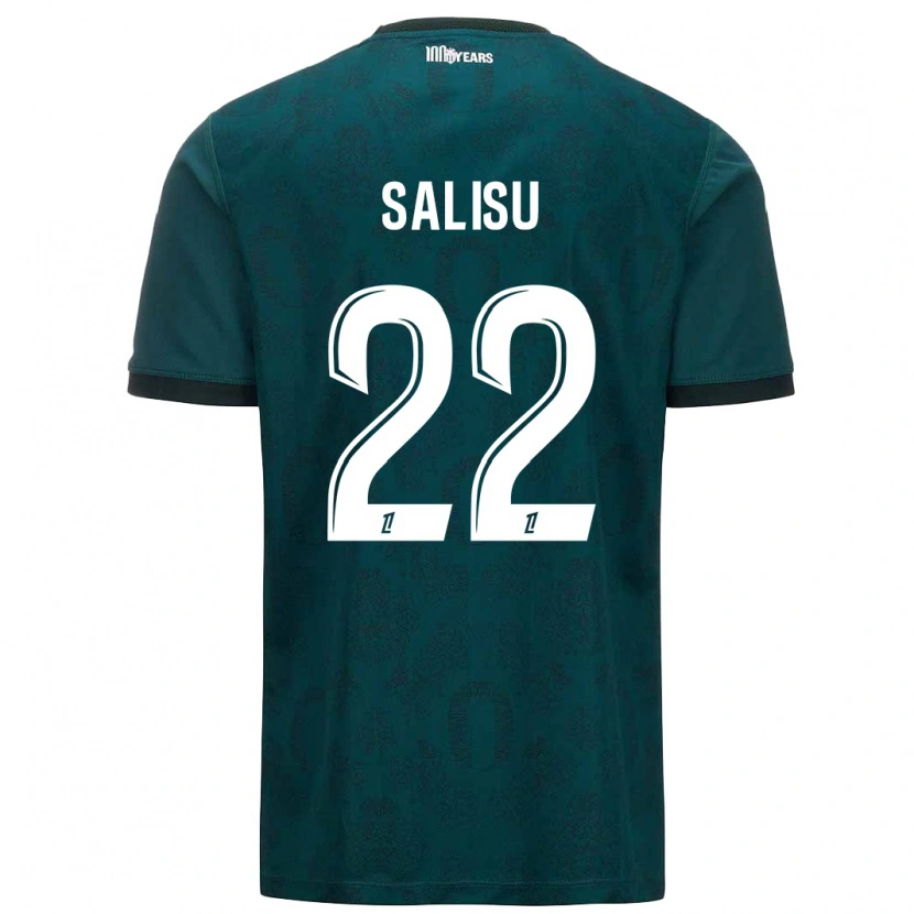 Danxen Homme Maillot Mohammed Salisu #22 Vert Foncé Tenues Extérieur 2024/25 T-Shirt