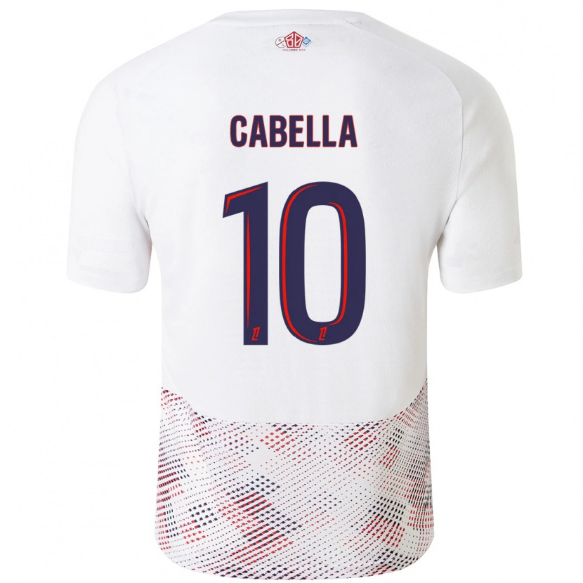 Danxen Homme Maillot Rémy Cabella #10 Blanc Bleu Royal Tenues Extérieur 2024/25 T-Shirt