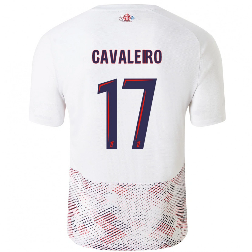 Danxen Homme Maillot Ivan Cavaleiro #17 Blanc Bleu Royal Tenues Extérieur 2024/25 T-Shirt