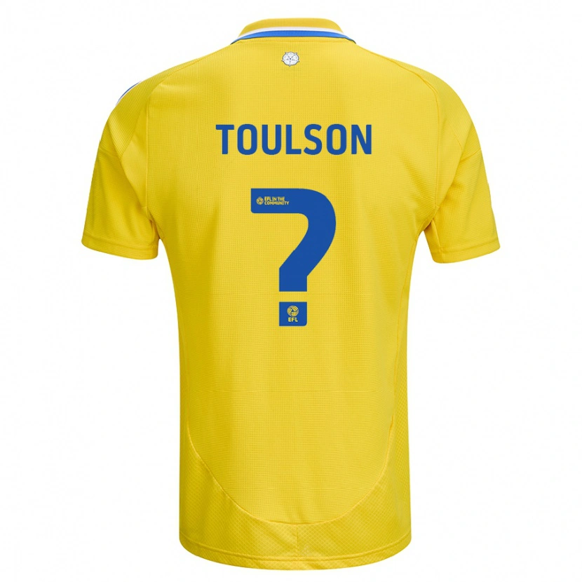 Danxen Homme Maillot Daniel Toulson #0 Jaune Bleu Tenues Extérieur 2024/25 T-Shirt