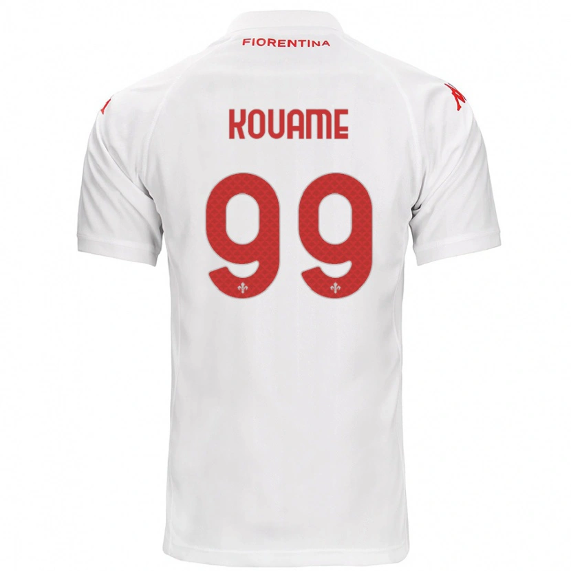 Danxen Homme Maillot Christian Kouamé #99 Blanc Tenues Extérieur 2024/25 T-Shirt