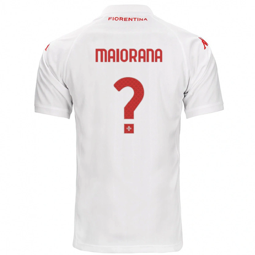 Danxen Homme Maillot Stefano Maiorana #0 Blanc Tenues Extérieur 2024/25 T-Shirt