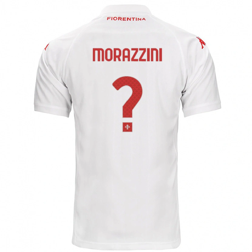 Danxen Homme Maillot Luigi Morazzini #0 Blanc Tenues Extérieur 2024/25 T-Shirt