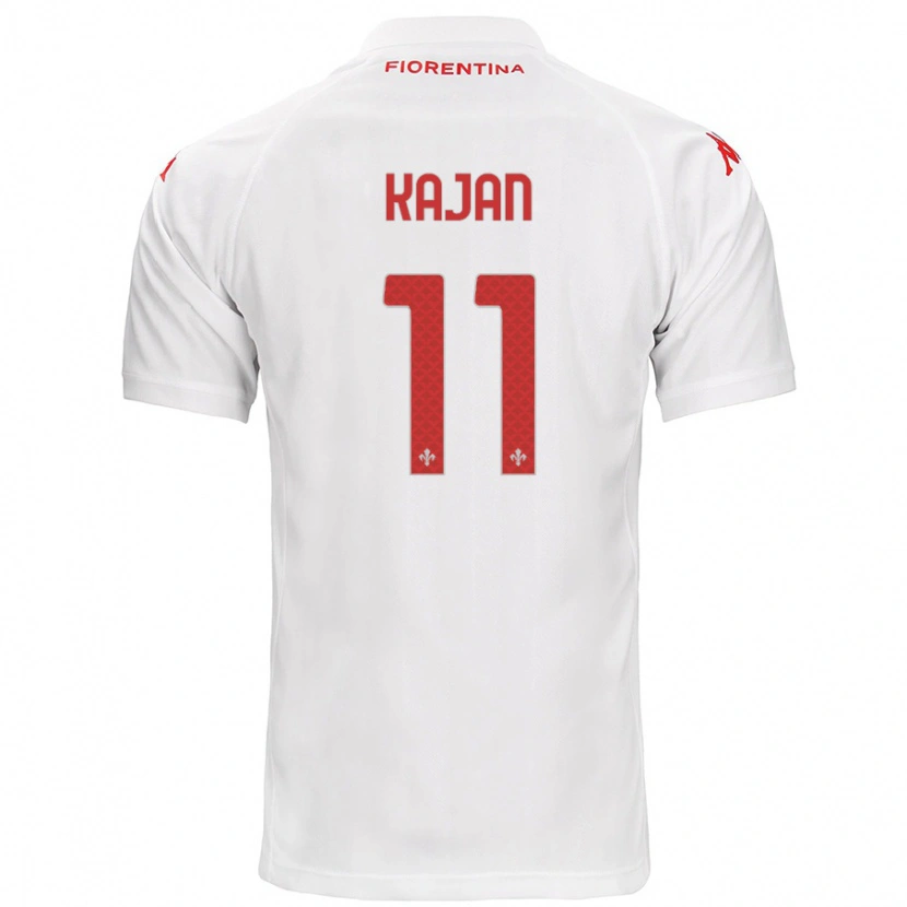 Danxen Homme Maillot Zsanett Kaján #11 Blanc Tenues Extérieur 2024/25 T-Shirt