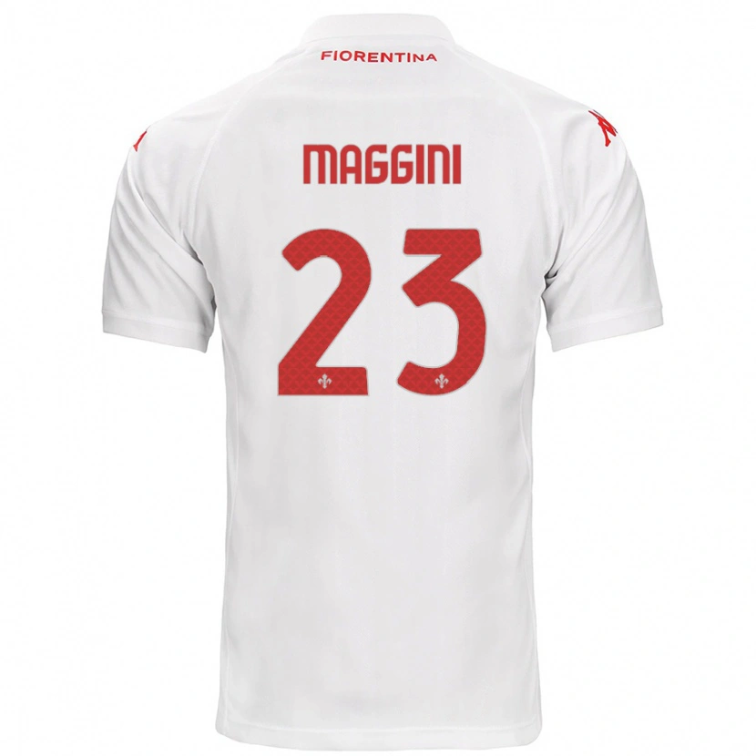 Danxen Homme Maillot Filippo Maggini #23 Blanc Tenues Extérieur 2024/25 T-Shirt