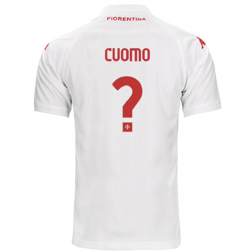 Danxen Homme Maillot Raffaele Cuomo #0 Blanc Tenues Extérieur 2024/25 T-Shirt