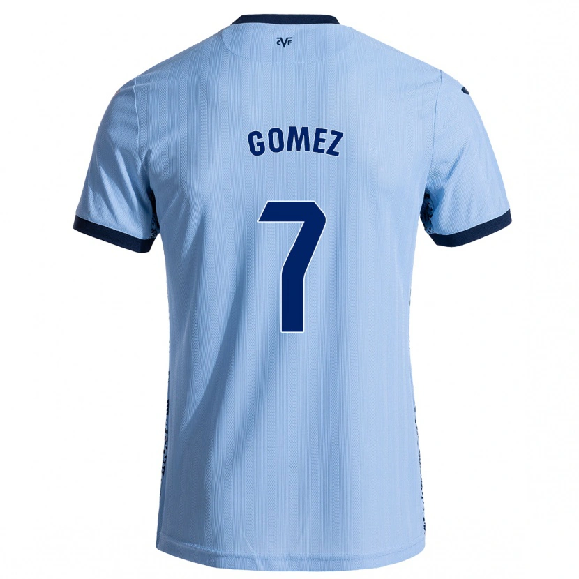 Danxen Homme Maillot Lucía Gómez #7 Bleu Ciel Tenues Extérieur 2024/25 T-Shirt