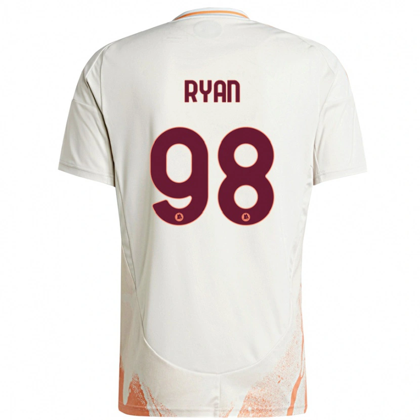 Danxen Homme Maillot Mathew Ryan #98 Crème Blanc Orange Tenues Extérieur 2024/25 T-Shirt