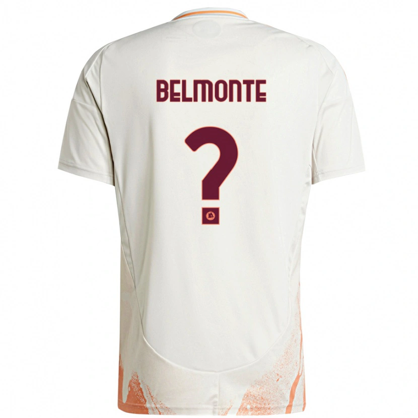 Danxen Homme Maillot Samuele Belmonte #0 Crème Blanc Orange Tenues Extérieur 2024/25 T-Shirt