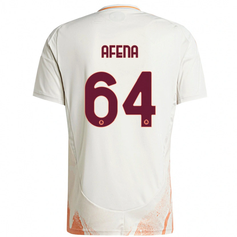 Danxen Homme Maillot Felix Afena-Gyan #64 Crème Blanc Orange Tenues Extérieur 2024/25 T-Shirt