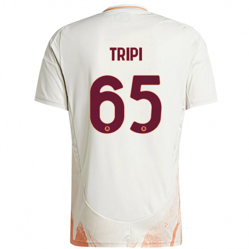 Danxen Homme Maillot Filippo Tripi #65 Crème Blanc Orange Tenues Extérieur 2024/25 T-Shirt