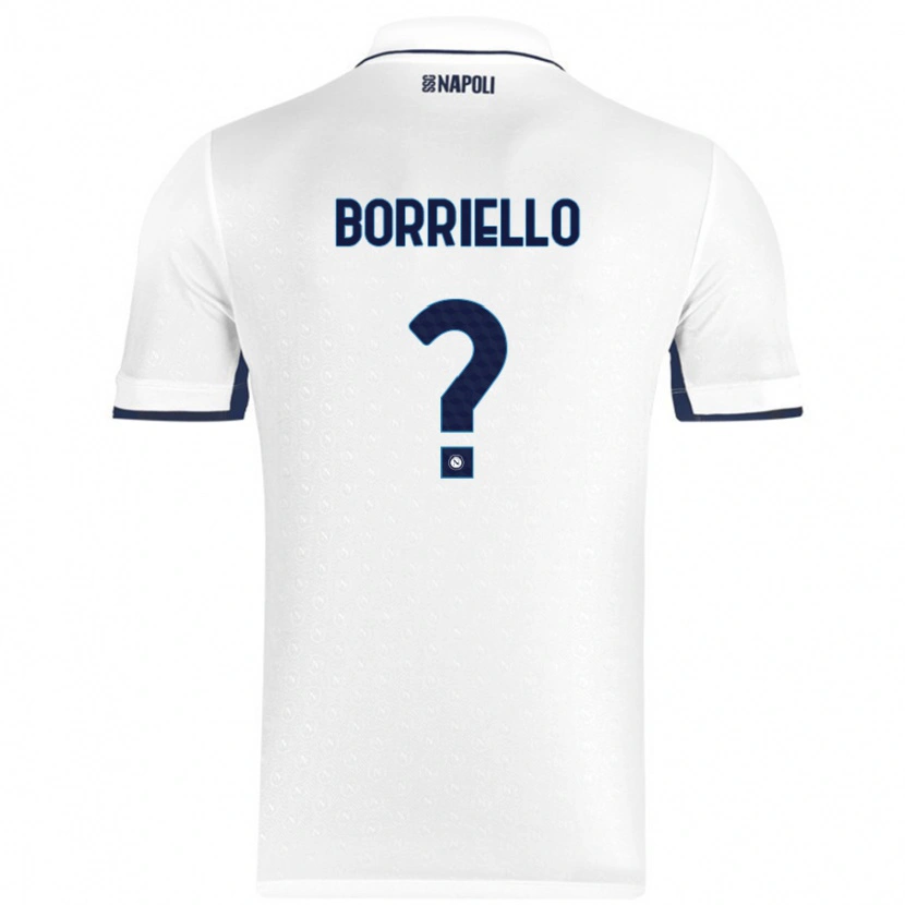 Danxen Homme Maillot Salvatore Borriello #0 Blanc Bleu Royal Tenues Extérieur 2024/25 T-Shirt