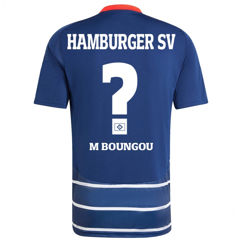 Danxen Homme Maillot Edmond Loubongo-M'boungou #0 Bleu Foncé Tenues Extérieur 2024/25 T-Shirt