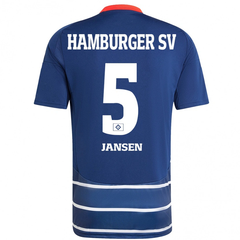 Danxen Homme Maillot Marcell Jansen #5 Bleu Foncé Tenues Extérieur 2024/25 T-Shirt