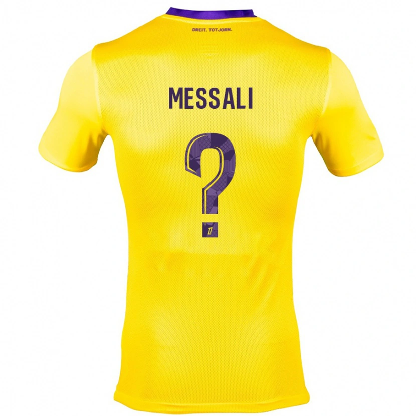 Danxen Homme Maillot Rafik Messali #0 Jaune Violet Tenues Extérieur 2024/25 T-Shirt