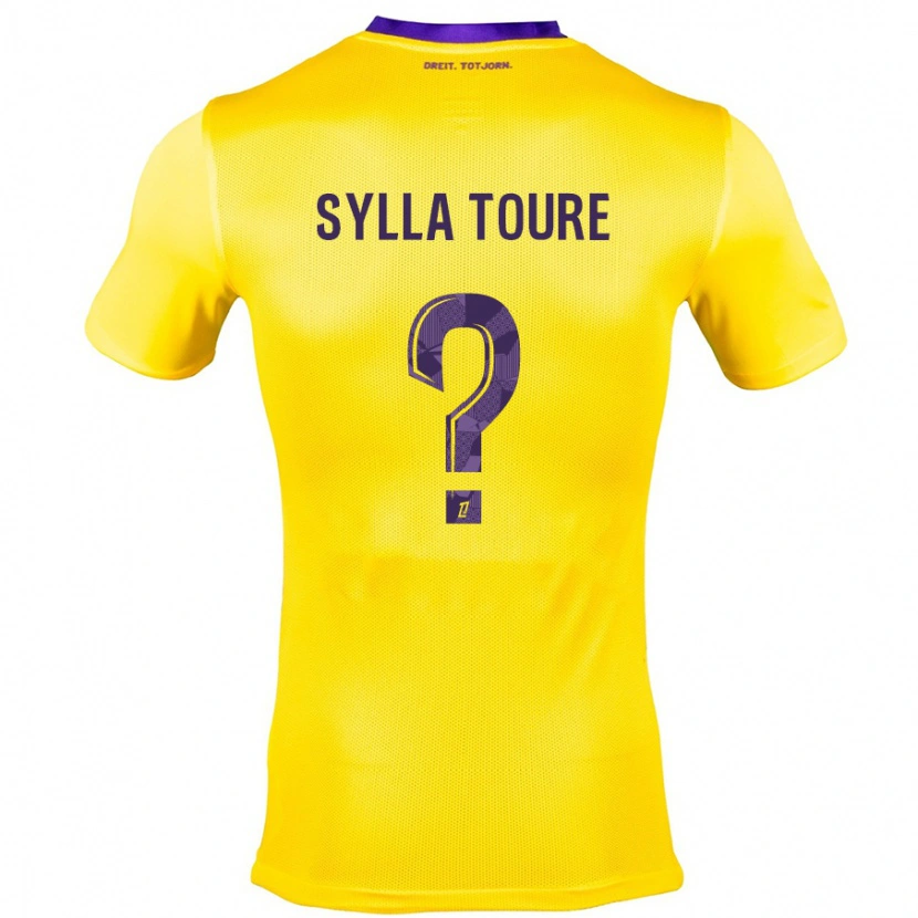 Danxen Homme Maillot Ismael Sylla Touré #0 Jaune Violet Tenues Extérieur 2024/25 T-Shirt