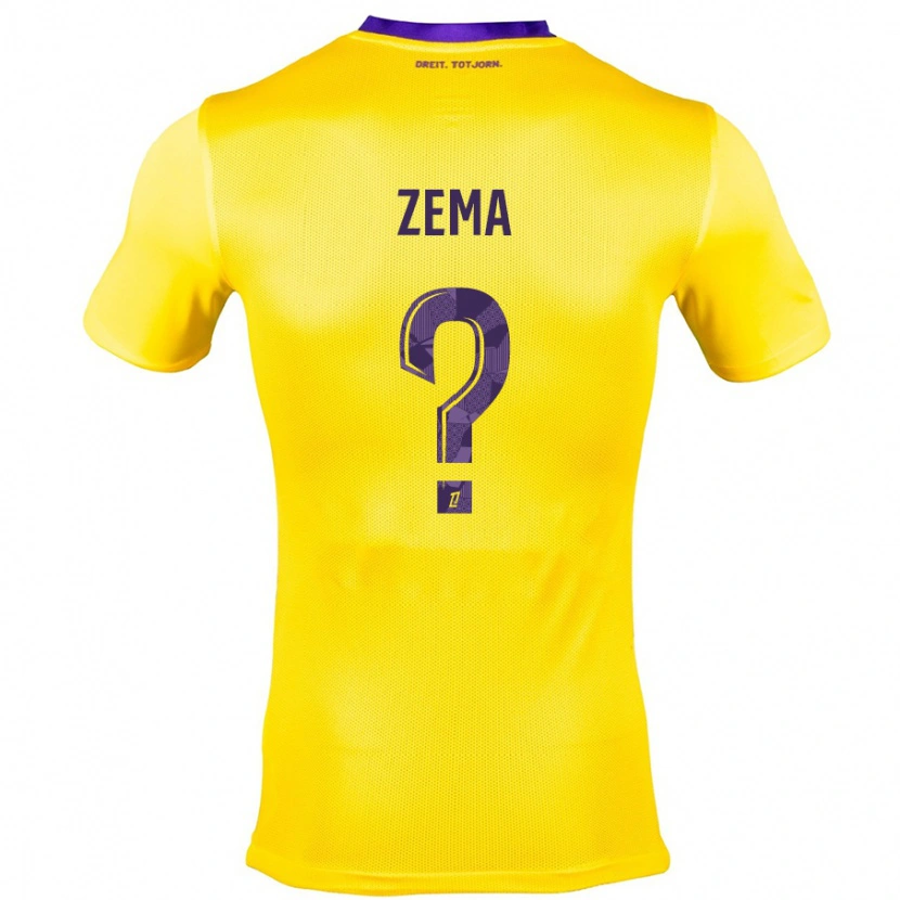 Danxen Homme Maillot Darris Zema #0 Jaune Violet Tenues Extérieur 2024/25 T-Shirt