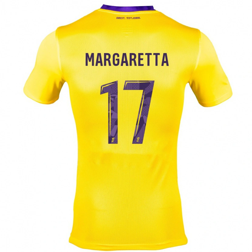 Danxen Homme Maillot Jessica Margaretta #17 Jaune Violet Tenues Extérieur 2024/25 T-Shirt