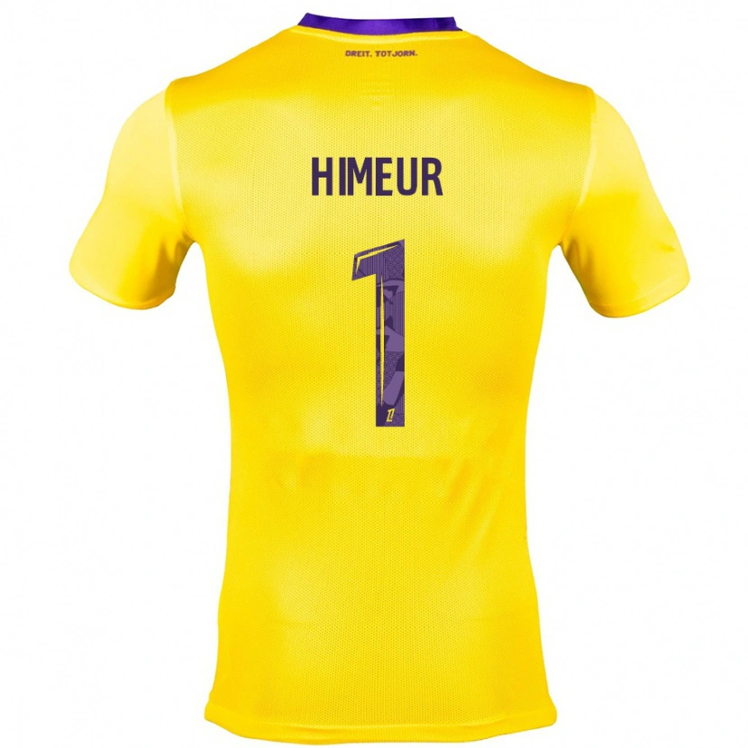 Danxen Homme Maillot Thomas Himeur #1 Jaune Violet Tenues Extérieur 2024/25 T-Shirt