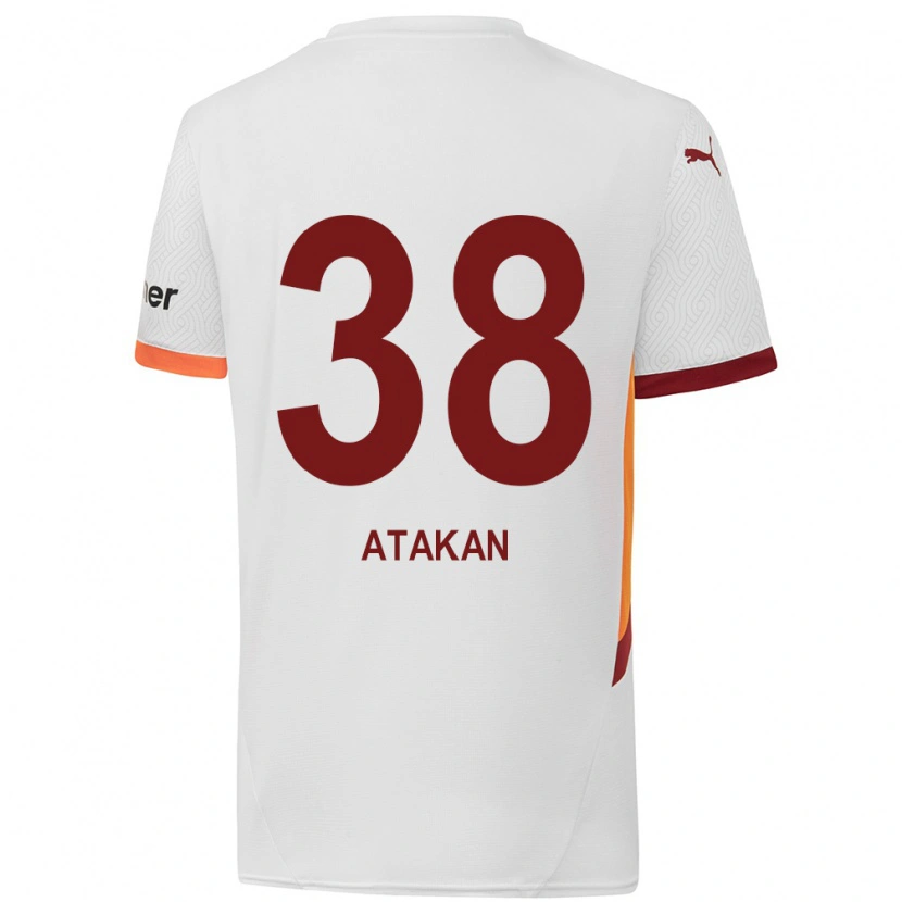 Danxen Homme Maillot Atakan Ordu #38 Blanc Jaune Rouge Tenues Extérieur 2024/25 T-Shirt