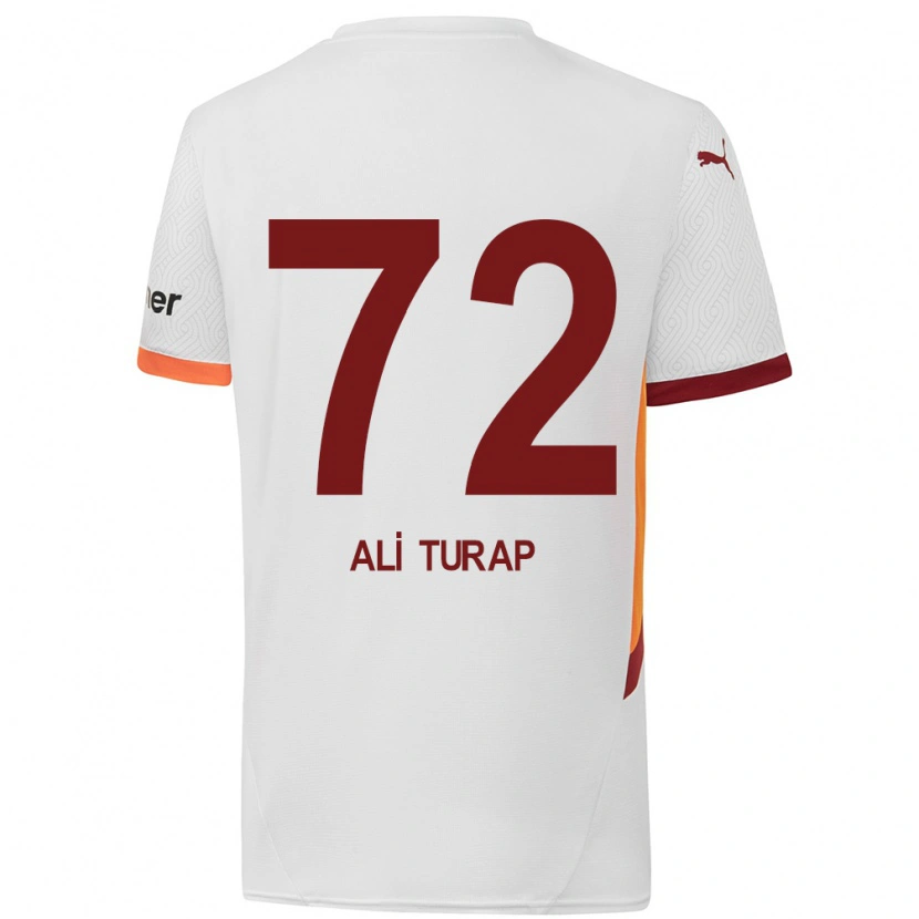 Danxen Homme Maillot Ali Turap Bülbül #72 Blanc Jaune Rouge Tenues Extérieur 2024/25 T-Shirt