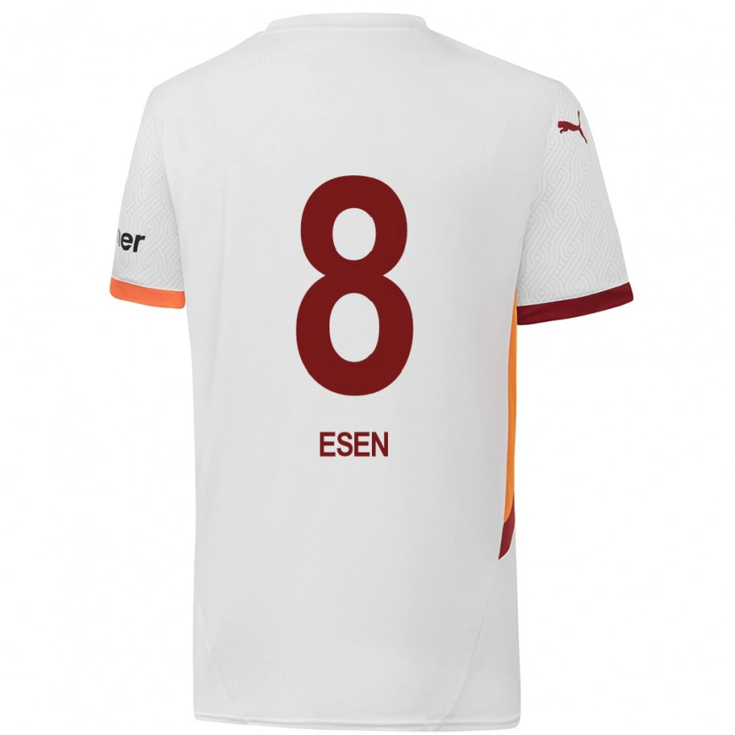 Danxen Homme Maillot Emine Ecem Esen #8 Blanc Jaune Rouge Tenues Extérieur 2024/25 T-Shirt