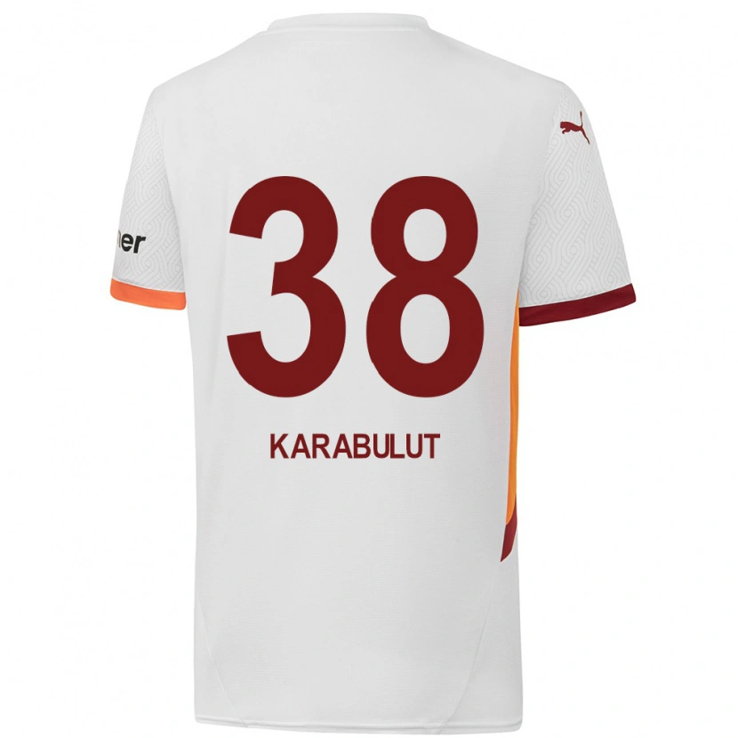 Danxen Homme Maillot Arzu Karabulut #38 Blanc Jaune Rouge Tenues Extérieur 2024/25 T-Shirt