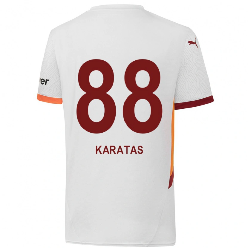 Danxen Homme Maillot Kazımcan Karataş #88 Blanc Jaune Rouge Tenues Extérieur 2024/25 T-Shirt