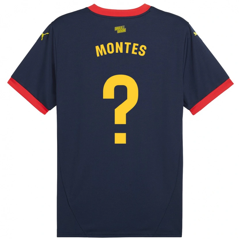 Danxen Homme Maillot Luis Montes #0 Bleu Marine Rouge Tenues Extérieur 2024/25 T-Shirt