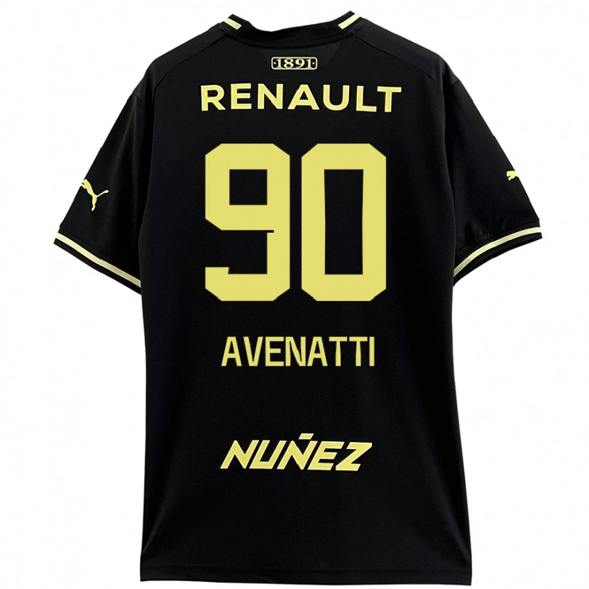 Danxen Homme Maillot Felipe Avenatti #90 Noir Jaune Tenues Extérieur 2024/25 T-Shirt