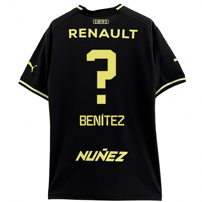 Danxen Homme Maillot Santiago Benítez #0 Noir Jaune Tenues Extérieur 2024/25 T-Shirt