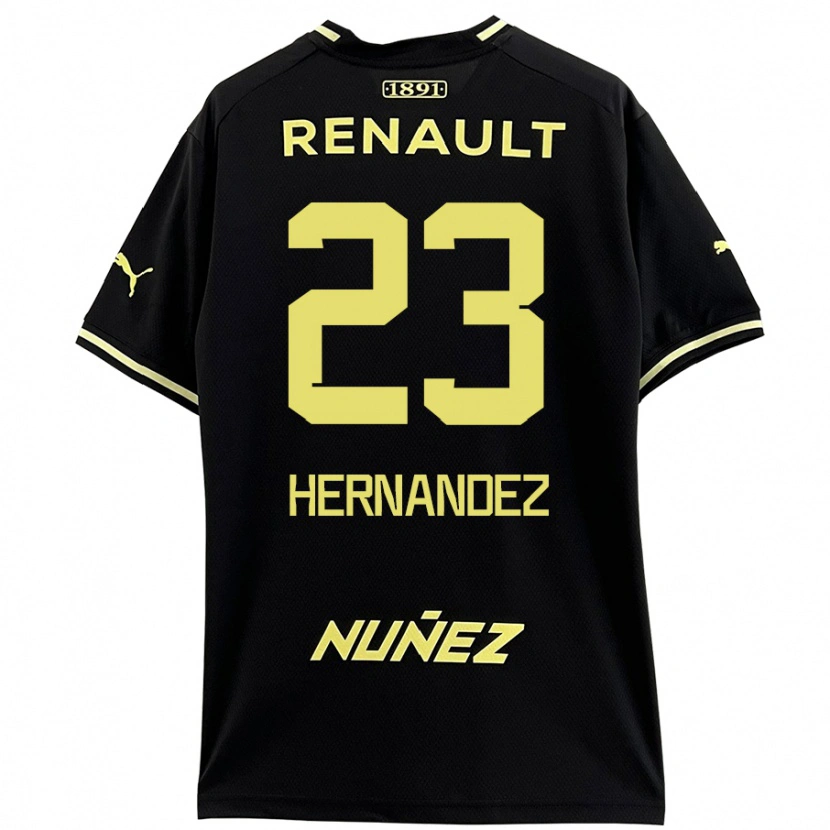 Danxen Homme Maillot Abel Hernández #23 Noir Jaune Tenues Extérieur 2024/25 T-Shirt