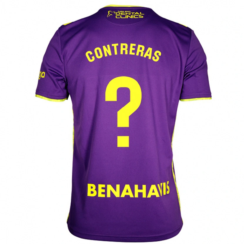 Danxen Homme Maillot Ale Contreras #0 Violet Jaune Tenues Extérieur 2024/25 T-Shirt