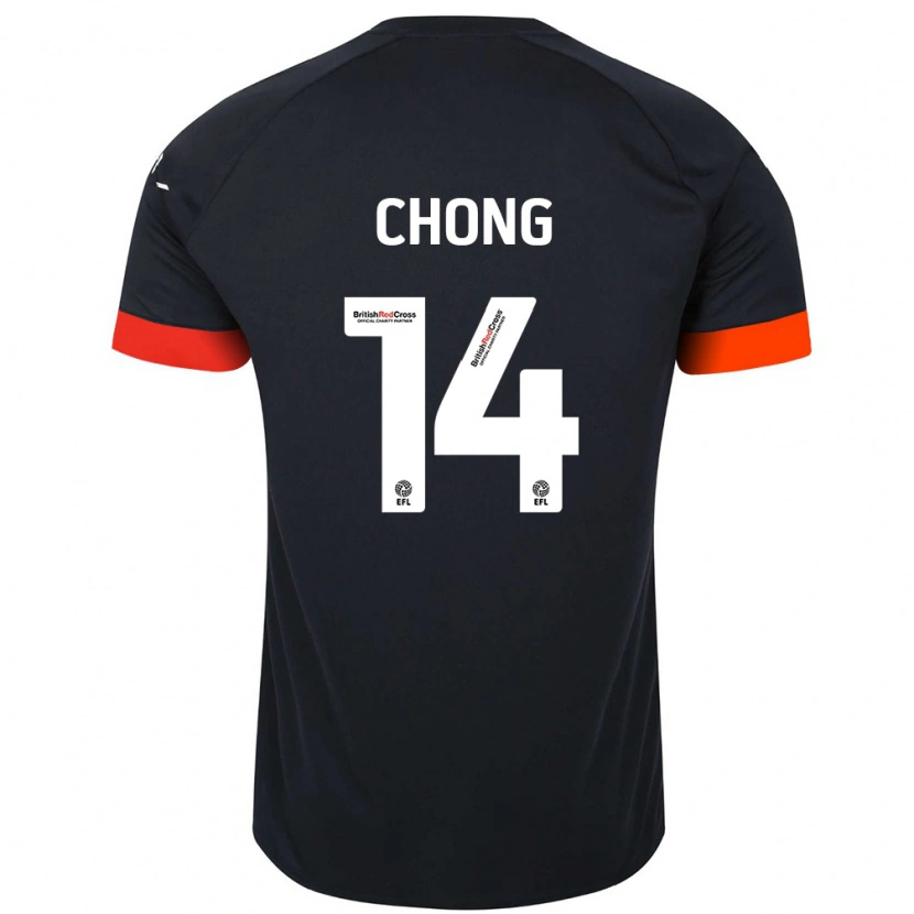 Danxen Homme Maillot Tahith Chong #14 Noir Orange Tenues Extérieur 2024/25 T-Shirt