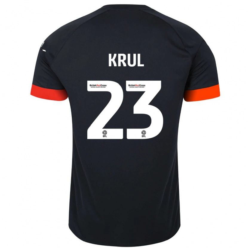 Danxen Homme Maillot Tim Krul #23 Noir Orange Tenues Extérieur 2024/25 T-Shirt