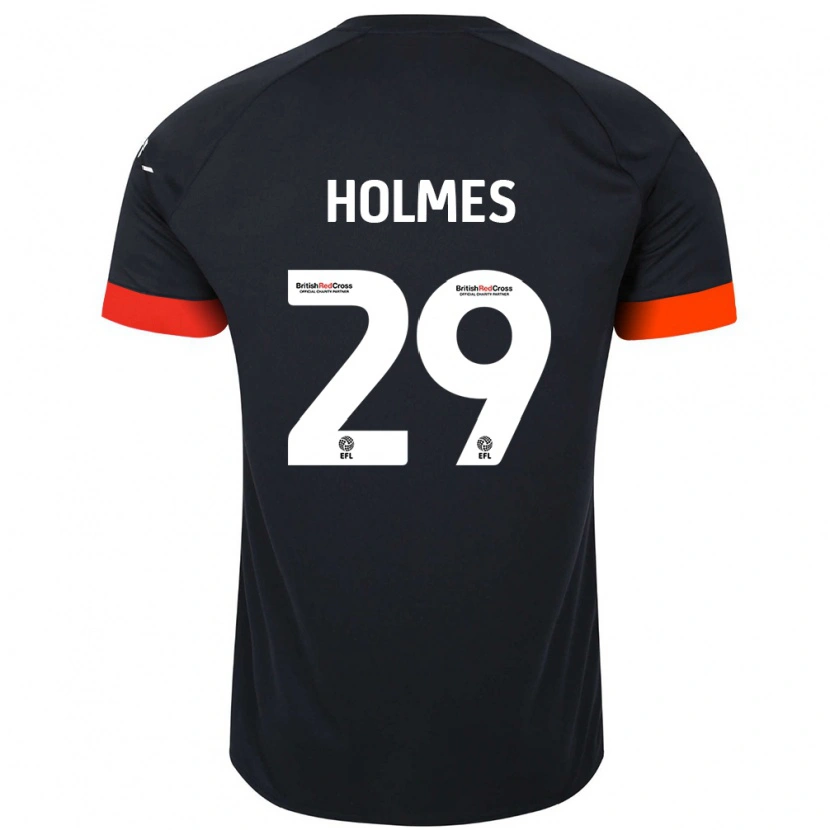 Danxen Homme Maillot Tom Holmes #29 Noir Orange Tenues Extérieur 2024/25 T-Shirt