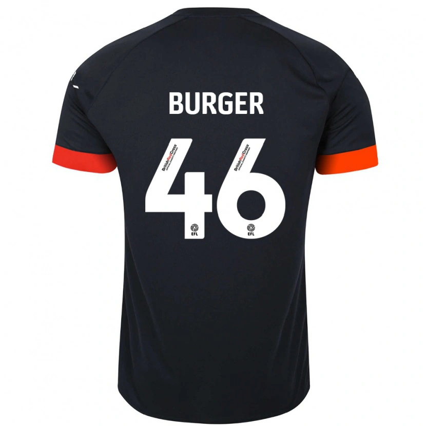 Danxen Homme Maillot Jake Burger #46 Noir Orange Tenues Extérieur 2024/25 T-Shirt