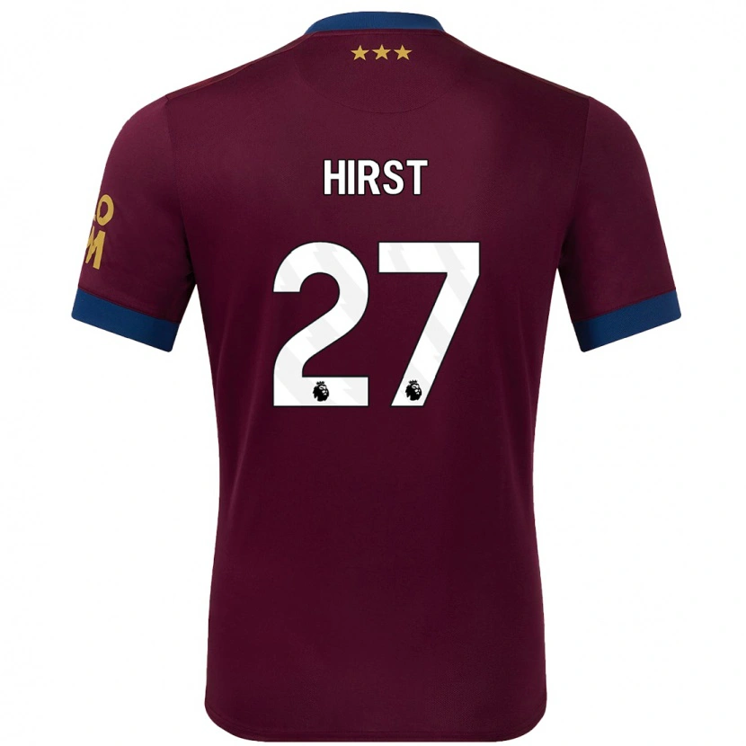 Danxen Homme Maillot George Hirst #27 Marron Tenues Extérieur 2024/25 T-Shirt