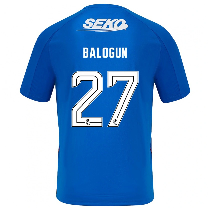 Danxen Femme Maillot Leon Balogun #27 Bleu Foncé Tenues Domicile 2024/25 T-Shirt