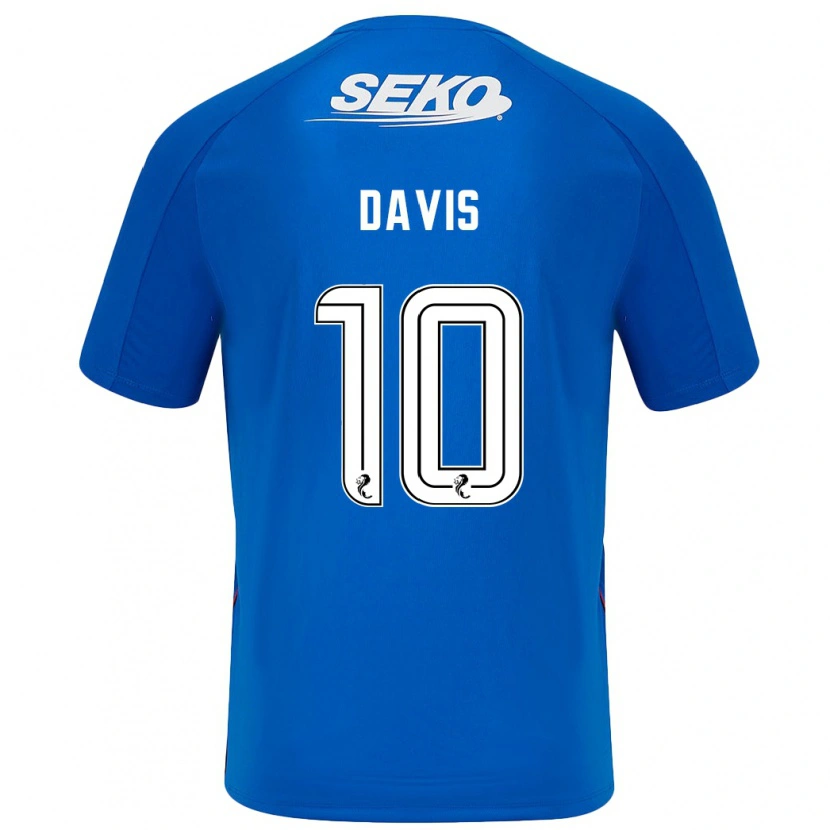 Danxen Femme Maillot Steven Davis #10 Bleu Foncé Tenues Domicile 2024/25 T-Shirt