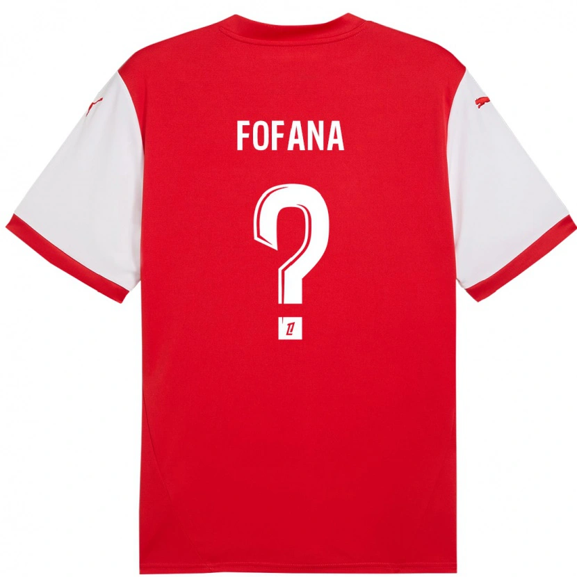 Danxen Femme Maillot Yaya Fofana #0 Rouge Blanc Tenues Domicile 2024/25 T-Shirt