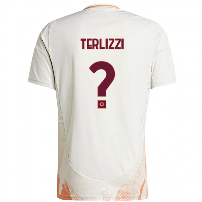 Danxen Femme Maillot Federico Terlizzi #0 Crème Blanc Orange Tenues Extérieur 2024/25 T-Shirt