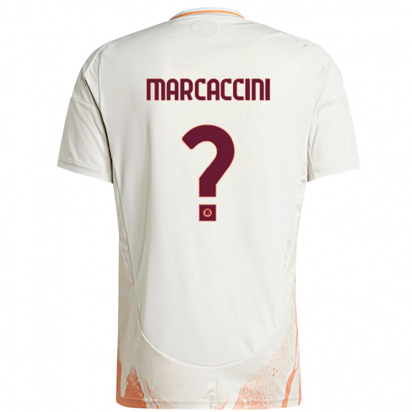 Danxen Femme Maillot Alessio Marcaccini #0 Crème Blanc Orange Tenues Extérieur 2024/25 T-Shirt