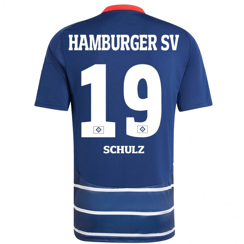 Danxen Femme Maillot Victoria Schulz #19 Bleu Foncé Tenues Extérieur 2024/25 T-Shirt