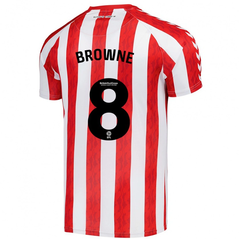 Danxen Enfant Maillot Alan Browne #8 Rouge Blanc Tenues Domicile 2024/25 T-Shirt