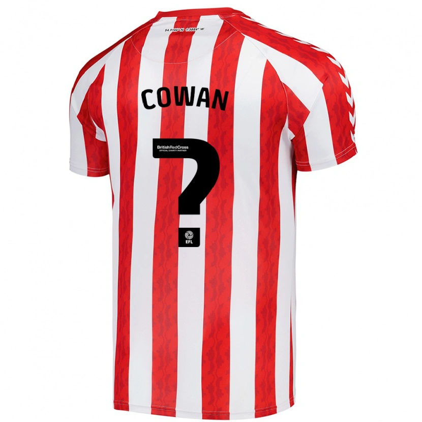 Danxen Enfant Maillot Joe Cowan #0 Rouge Blanc Tenues Domicile 2024/25 T-Shirt